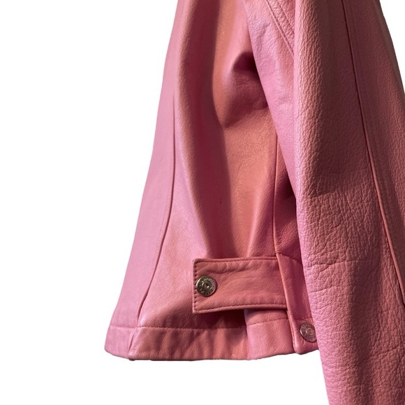 WILSONS LEATHER MAXIMA / SZ L / PINK LEATHER JACKET / EUC - Picture 7 of 10
